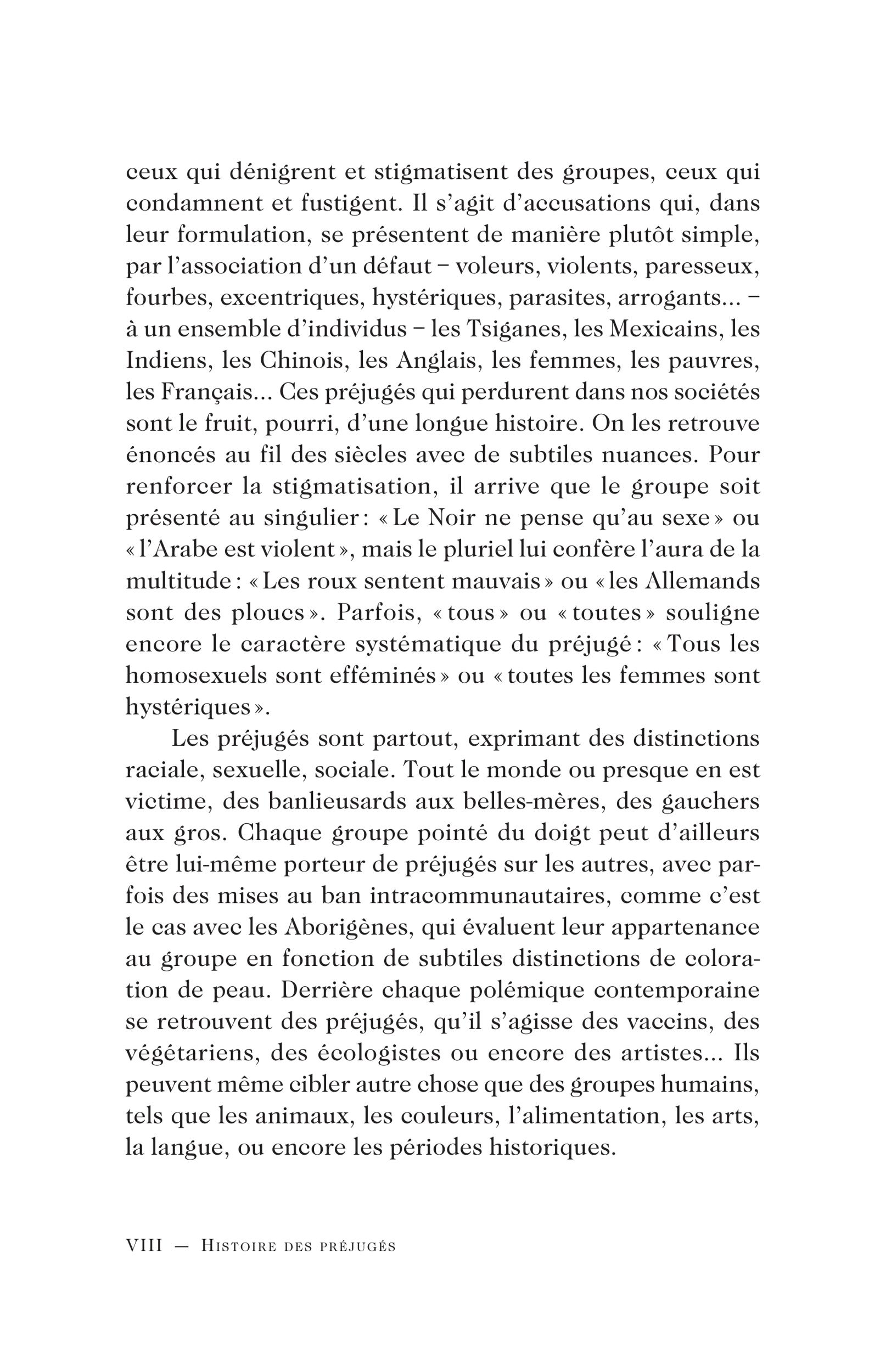 Histoire des préjugés