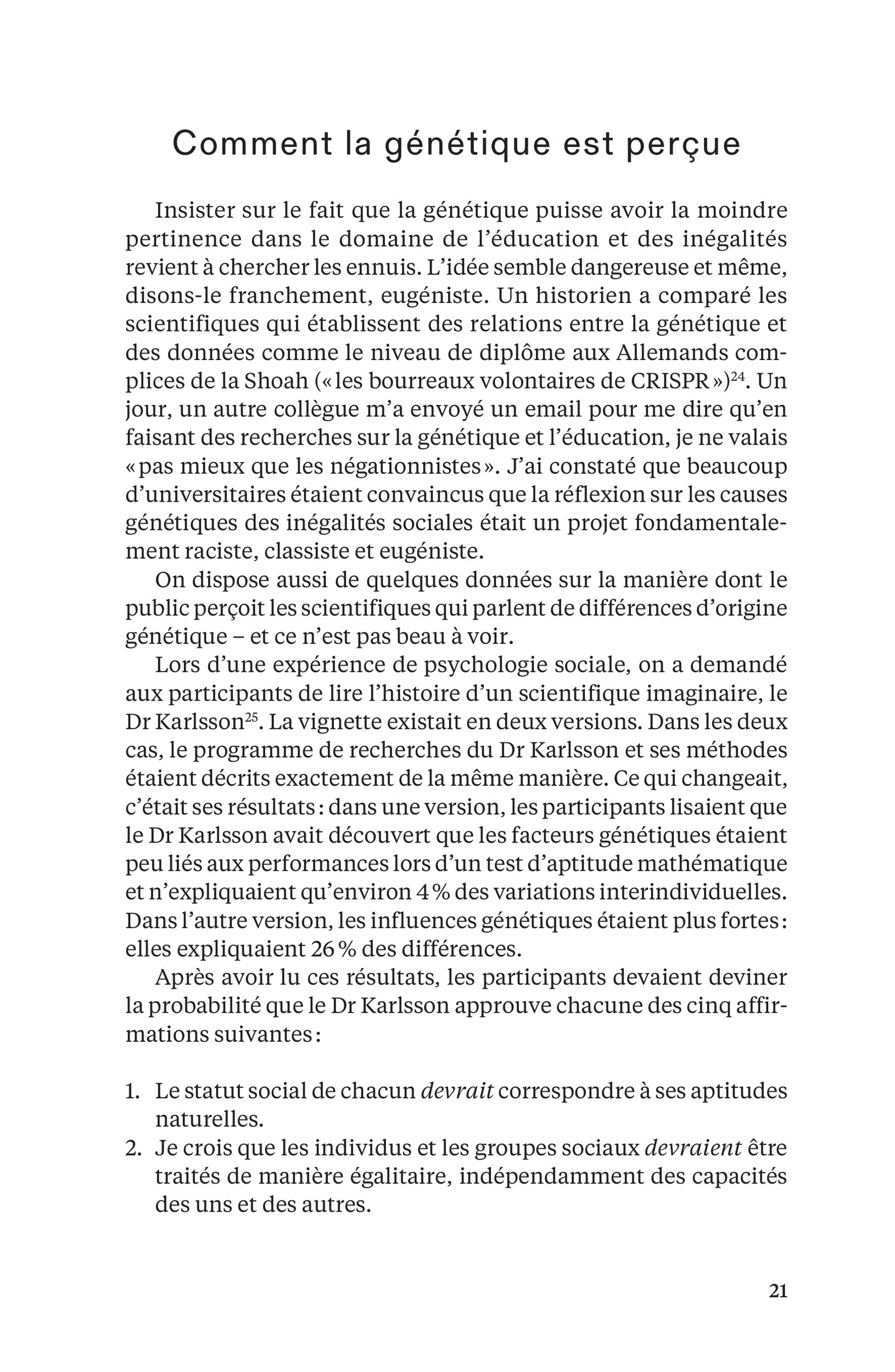 La Loterie génétique