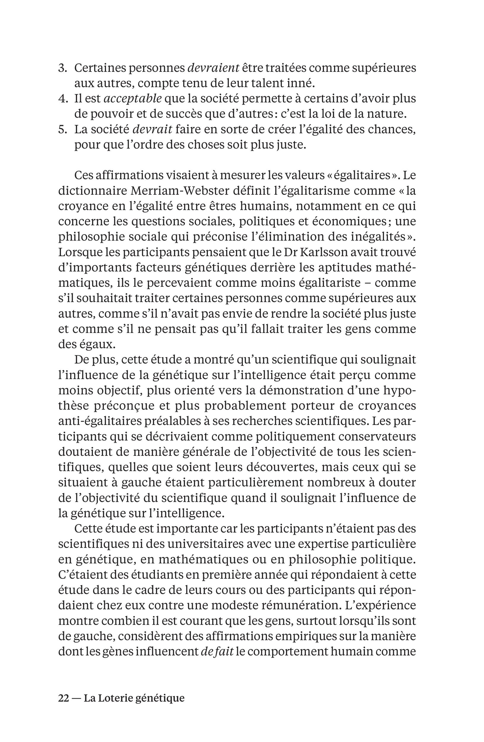 La Loterie génétique