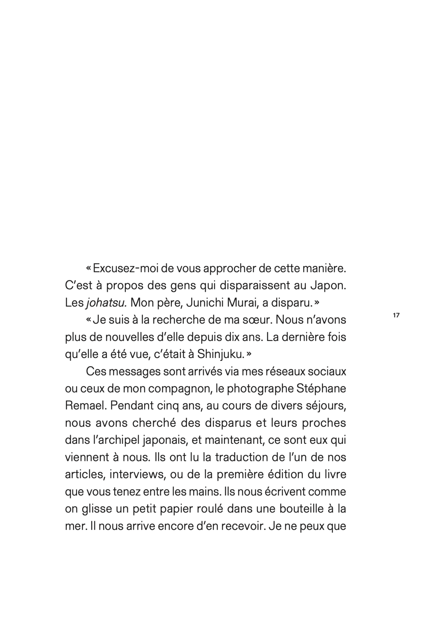 Les évaporés du Japon