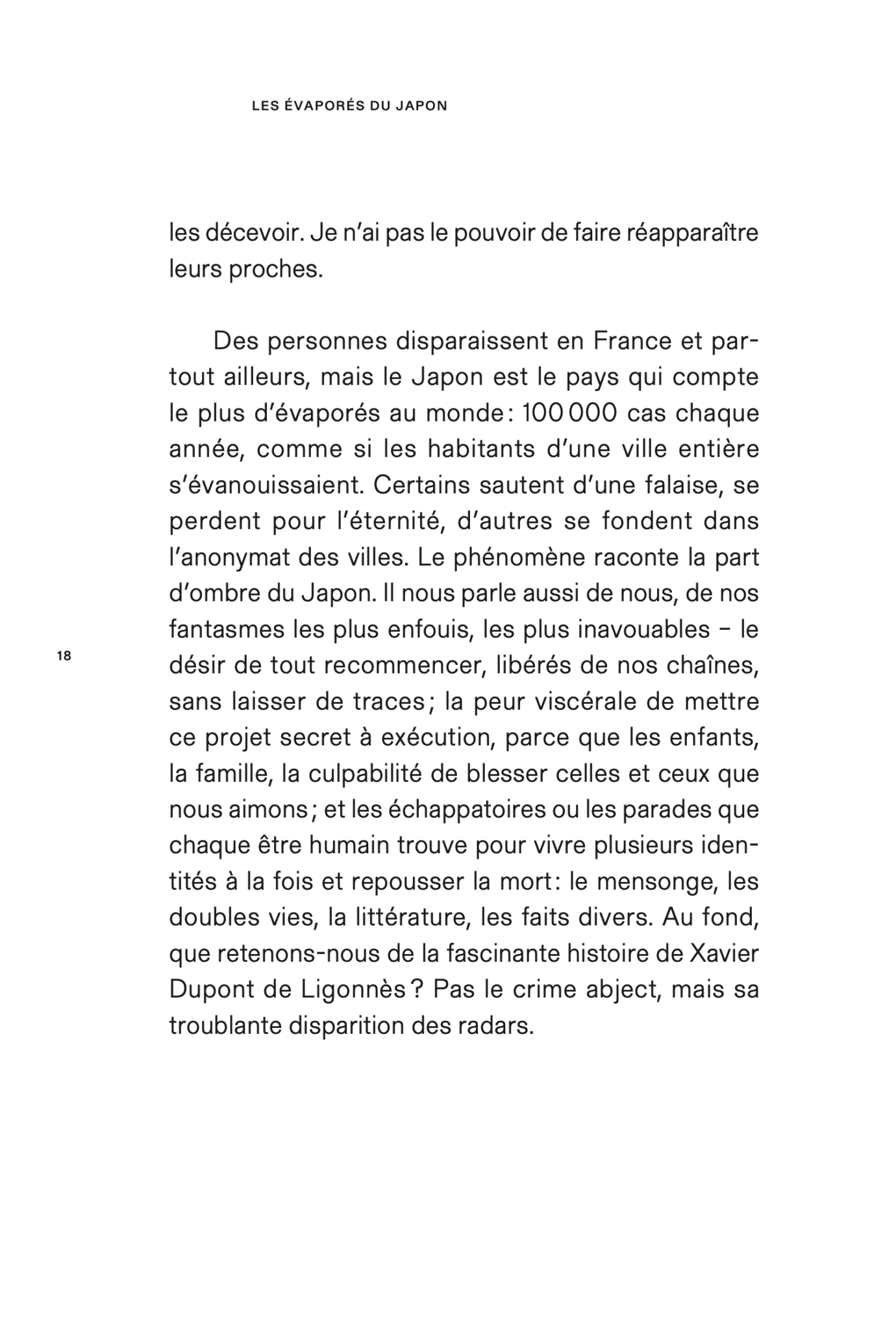 Les évaporés du Japon