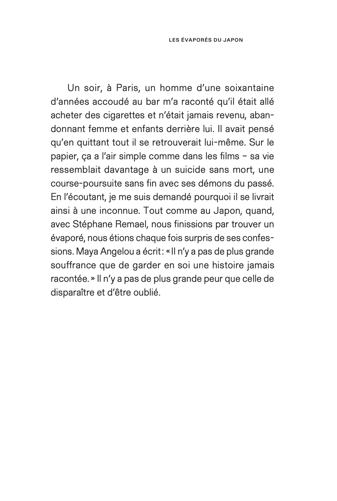 Les évaporés du Japon