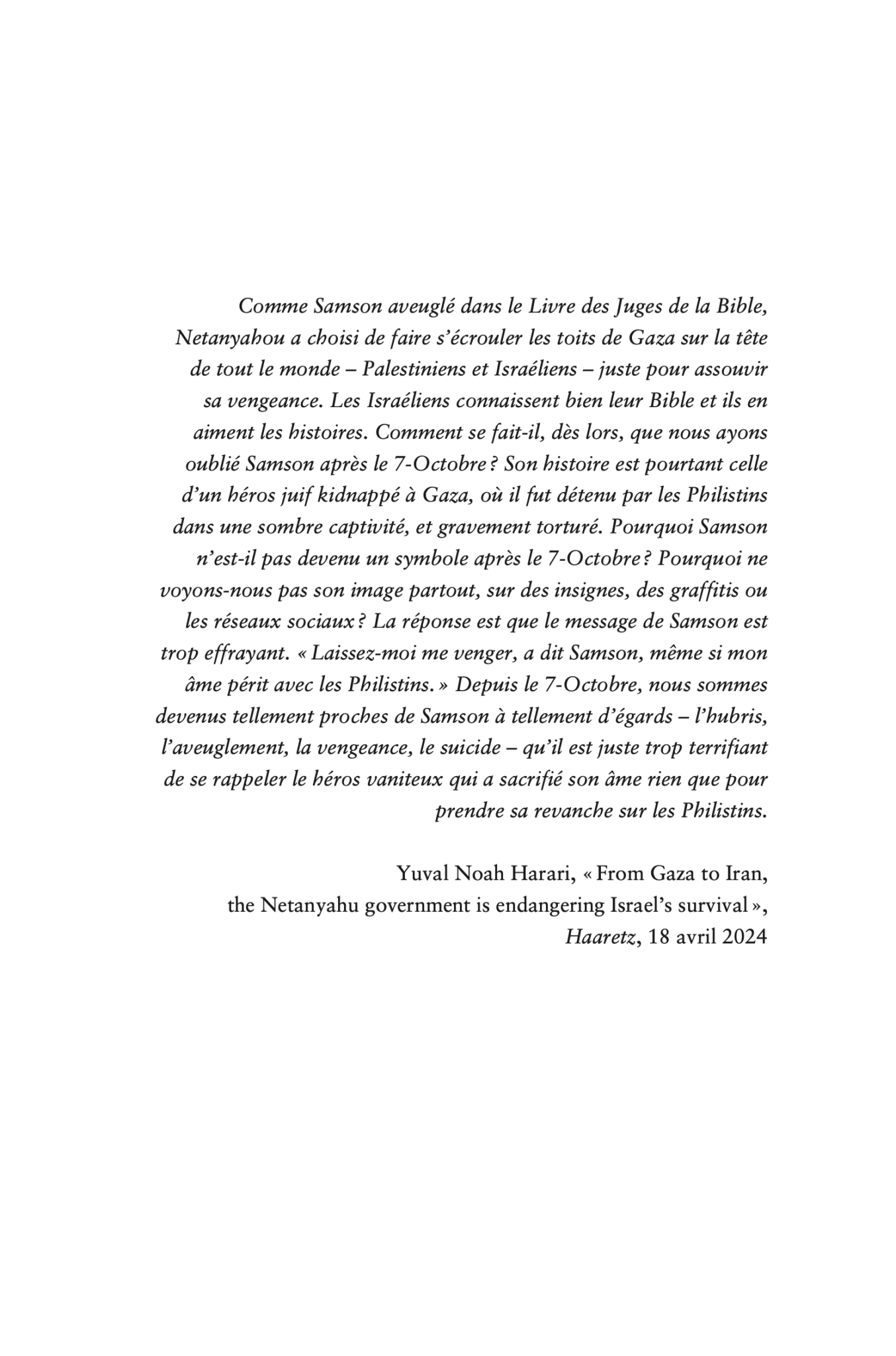 Un historien à Gaza