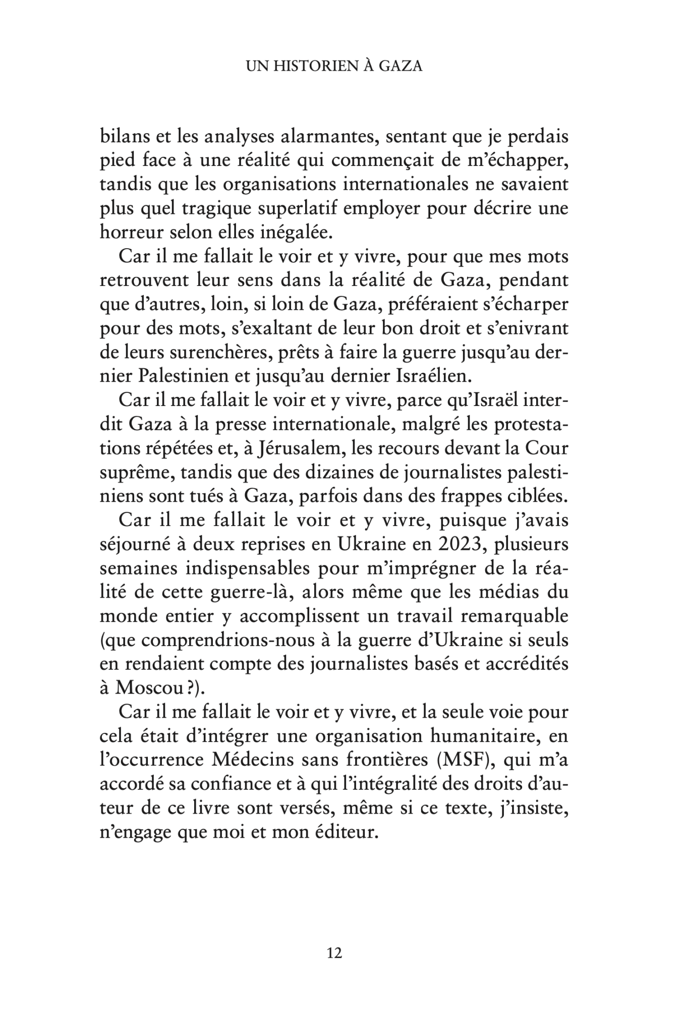 Un historien à Gaza