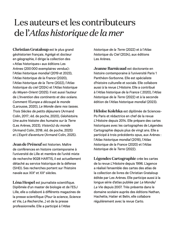 Atlas historique de la mer