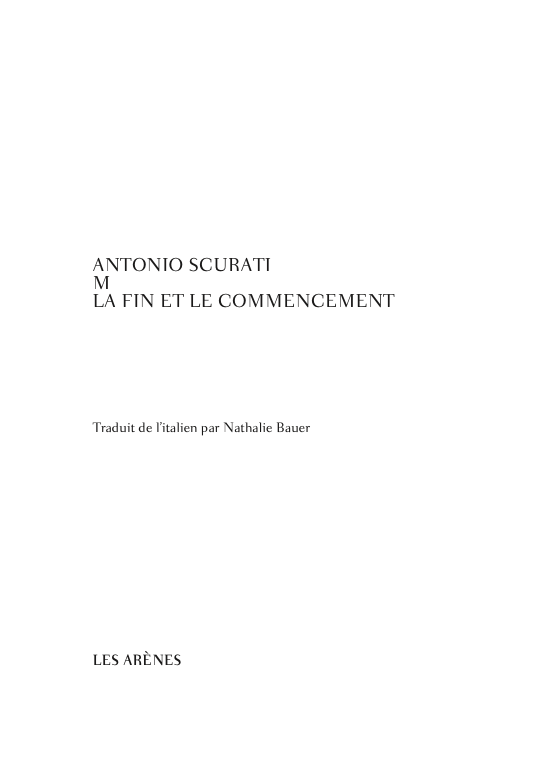 M, La fin et le commencement