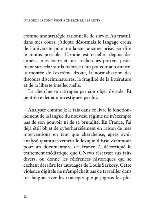 D&rsquo;abord ils sont venus chercher les mots